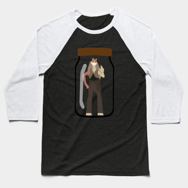 Jar Jar in a Jar Baseball T-Shirt by daftvader97